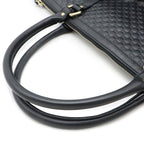 Gucci Micro Guccissima Tote 2-Way Shoulder Bag Crossbody Leather Black Gold — view 4
