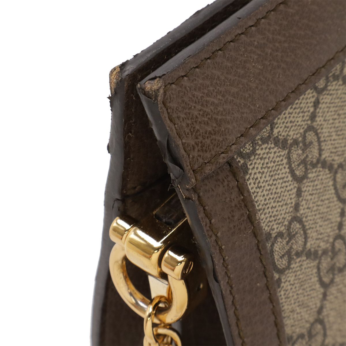 Gucci Ophidia GG Supreme Sherry Line Small Chain Shoulder Bag Leather Beige — view 4