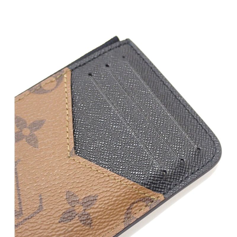 Louis Vuitton Card Holder Case Monogram Reverse Beige Brown — view 9