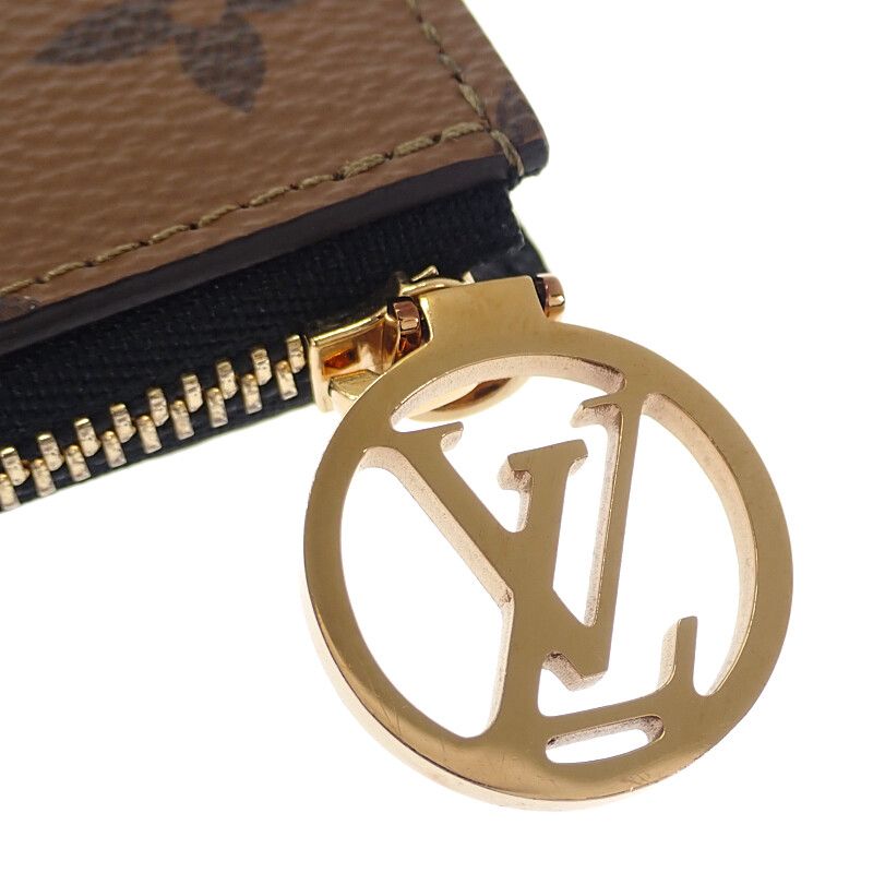 Louis Vuitton Card Holder Case Monogram Reverse Beige Brown — view 8