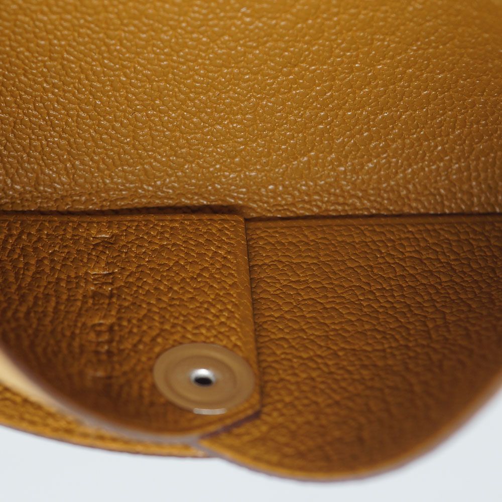 Hermes Calvi Duo Coin Case Manufactured in Leather Beige — view 8