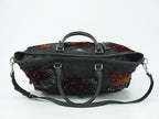 Prada Flower Motif 2-Way Shoulder Bag Tote Nylon Black — view 5