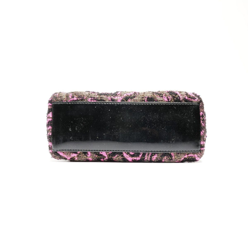 Dior Handbag Patent Leather Small Rose Black Pink — view 8