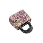 Dior Handbag Patent Leather Small Rose Black Pink — view 9