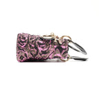 Dior Handbag Patent Leather Small Rose Black Pink — view 5