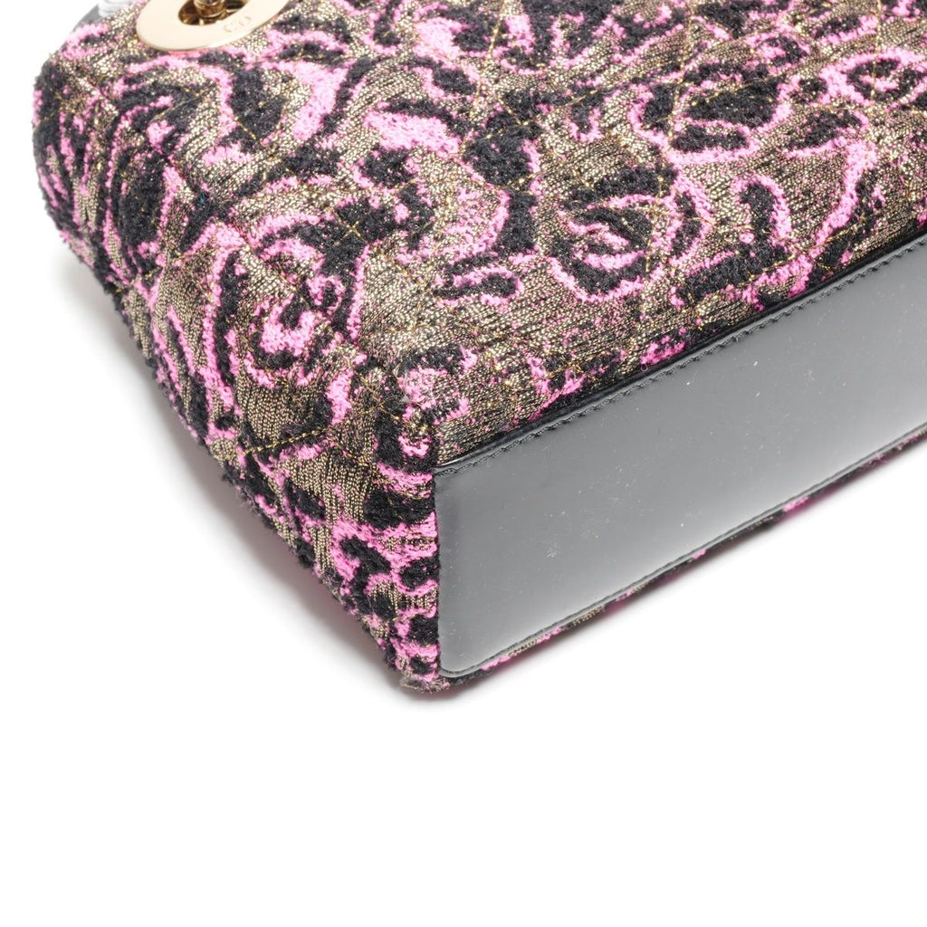 Dior Handbag Patent Leather Small Rose Black Pink — view 6