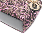 Dior Handbag Patent Leather Small Rose Black Pink — view 7