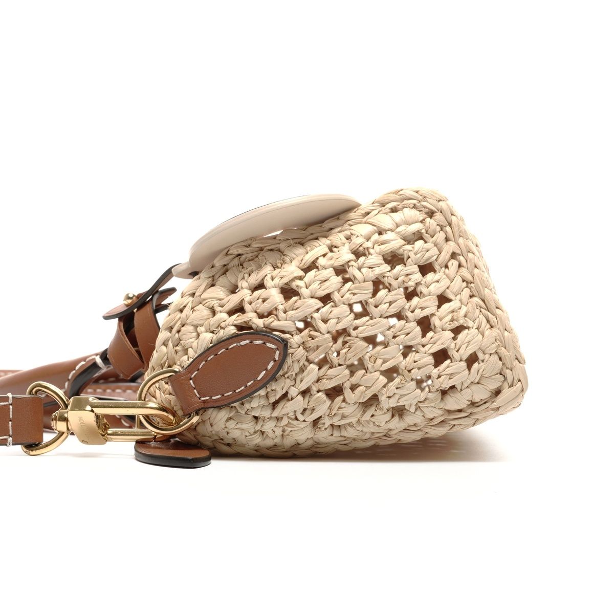 Louis Vuitton Shoulder Bag Nano Speedy Natural Tan Raffia — view 4