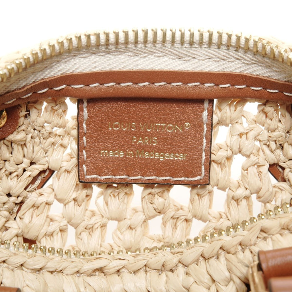 Louis Vuitton Shoulder Bag Nano Speedy Natural Tan Raffia — view 8