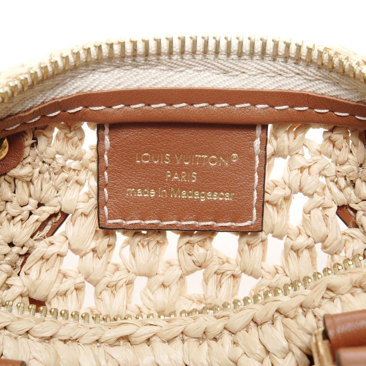 Louis Vuitton Shoulder Bag Nano Speedy Natural Tan Raffia — view 8