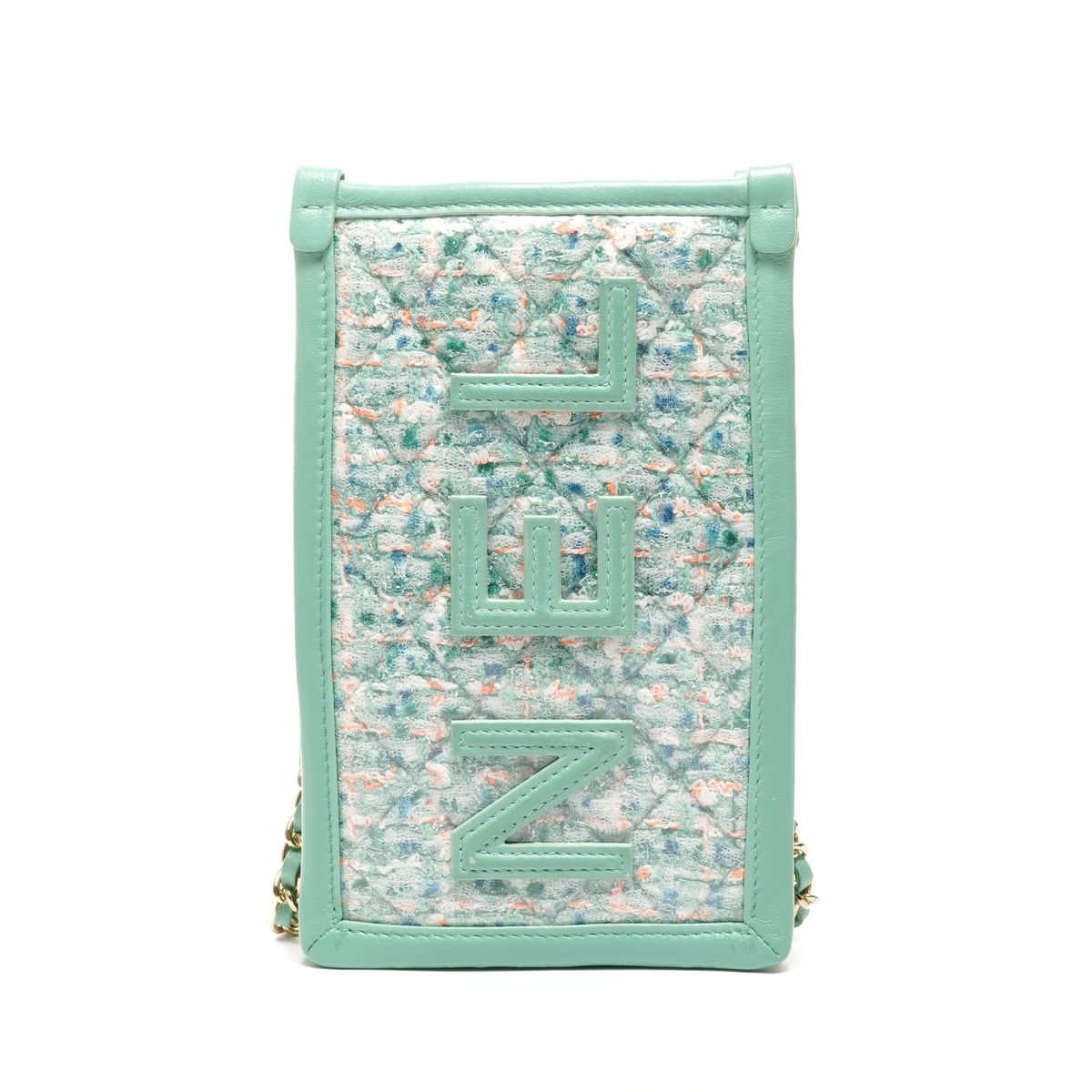 Chanel Shoulder Bag Tweed Clutch Phone Case — view 3