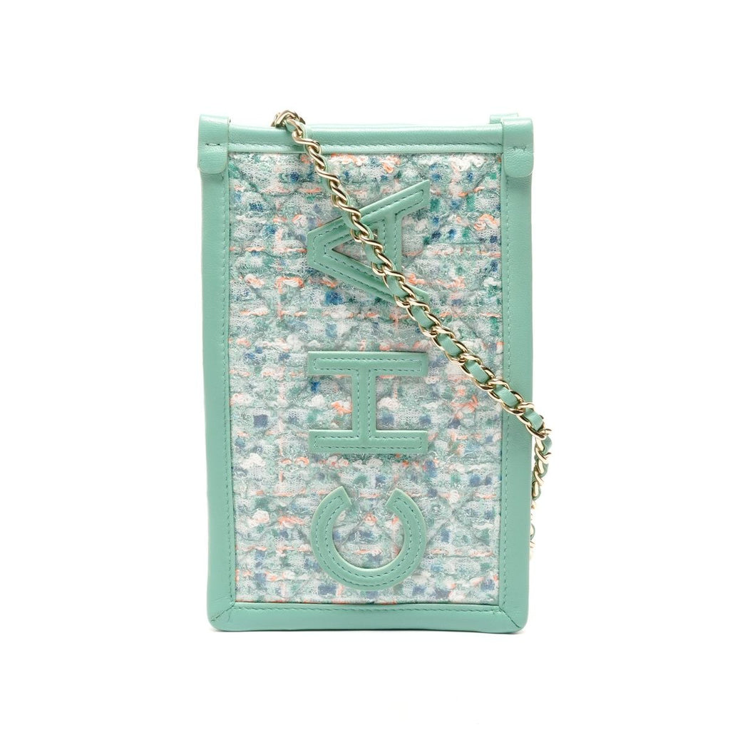 Chanel Shoulder Bag Tweed Clutch Phone Case — view 2