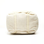 Chanel Handbag Ivory Mouton Suede CC Logo — view 7