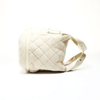Chanel Handbag Ivory Mouton Suede CC Logo — view 4