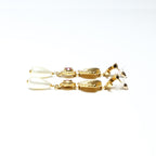 Chanel Earrings Shell Pearl Rhinestone Drop — view 4
