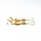 Chanel Earrings Shell Pearl Rhinestone Drop — view 3