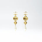 Chanel Earrings Shell Pearl Rhinestone Drop — view 2