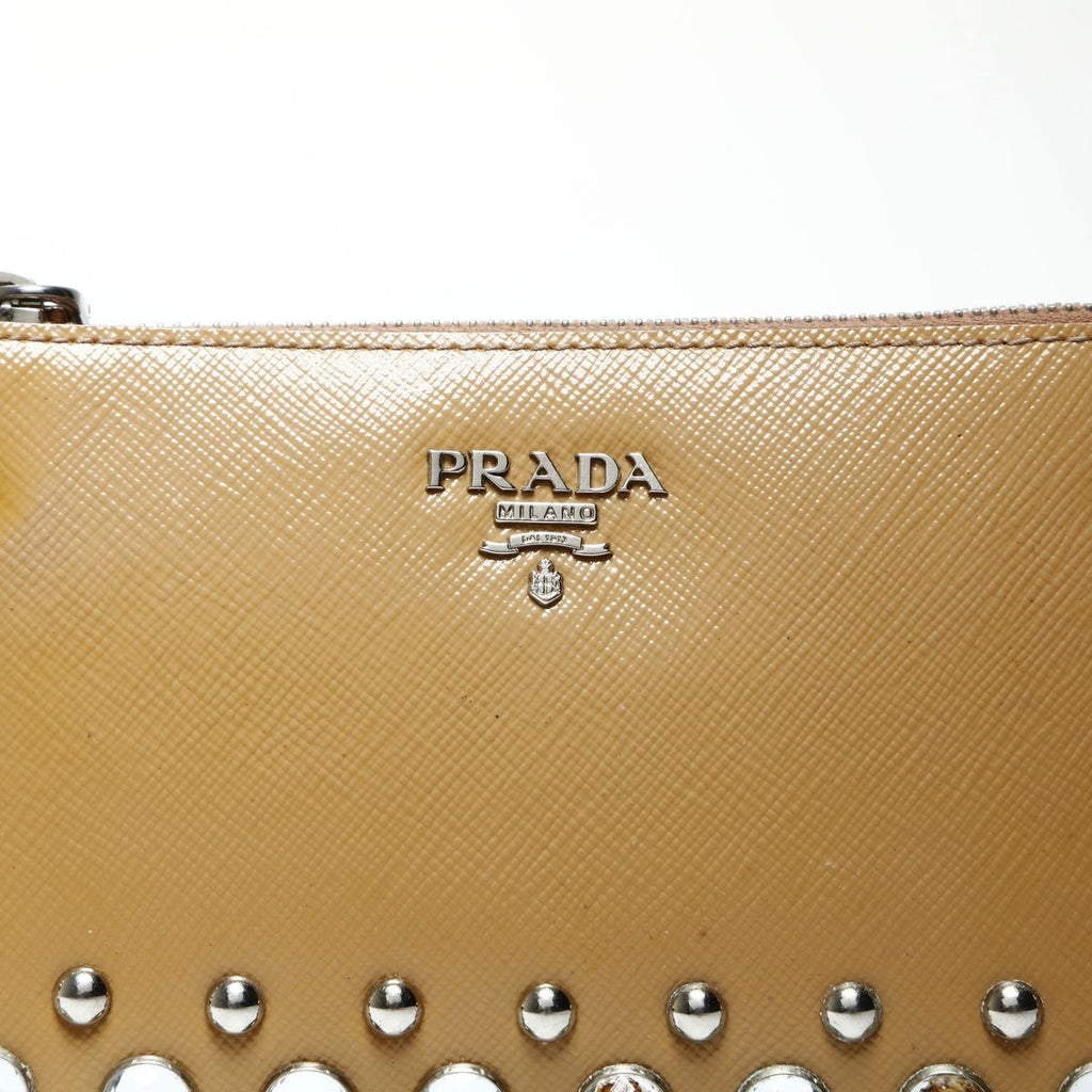 Prada Shoulder Bag Bijoux Patent Leather Pouch — view 8