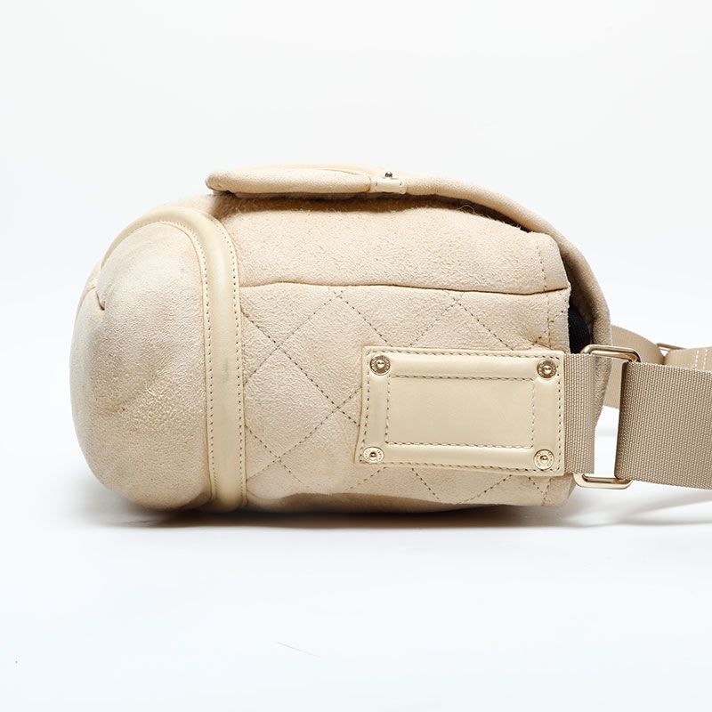 Chanel Shoulder Bag Suede CC Logo Flap Chain — view 4