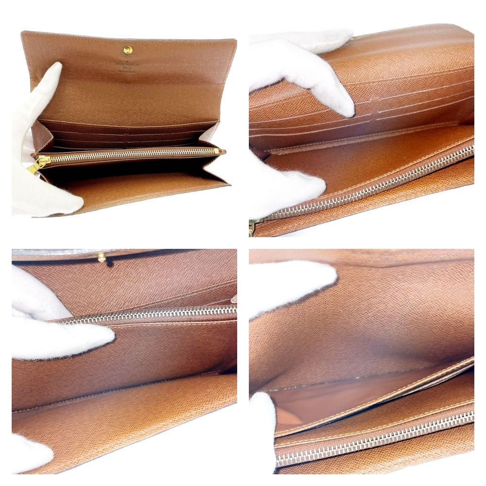 Louis Vuitton Monogram Portefeuille Sarah Brown Long Wallet — view 6