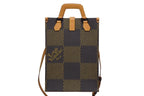 Louis Vuitton NIGO Damier Giant Tote Bag Brown Beige Vachetta Leather Black — view 2