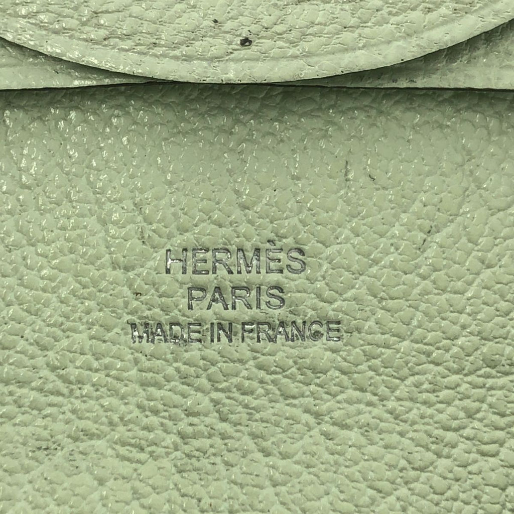 Hermes Bastia Veau Epsom Coin Case White — view 4