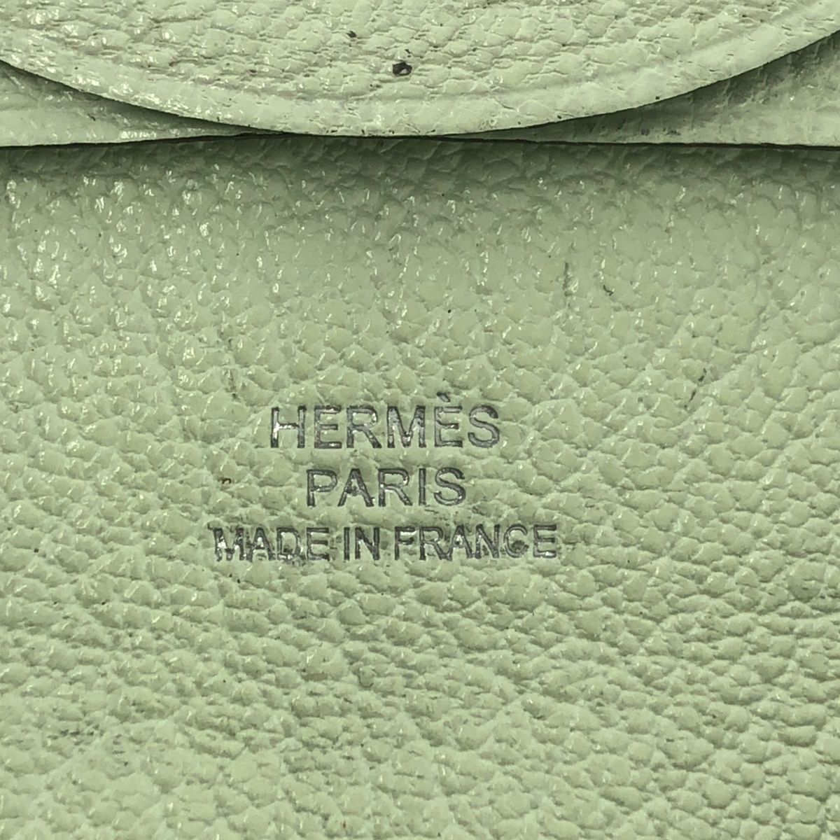 Hermes Bastia Veau Epsom Coin Case White — view 4