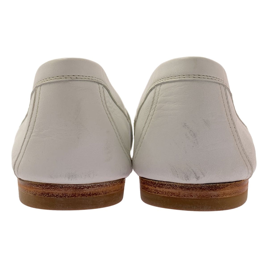 Hermes Kelly Leather Loafer 37 White — view 3