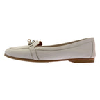 Hermes Kelly Leather Loafer 37 White — view 2