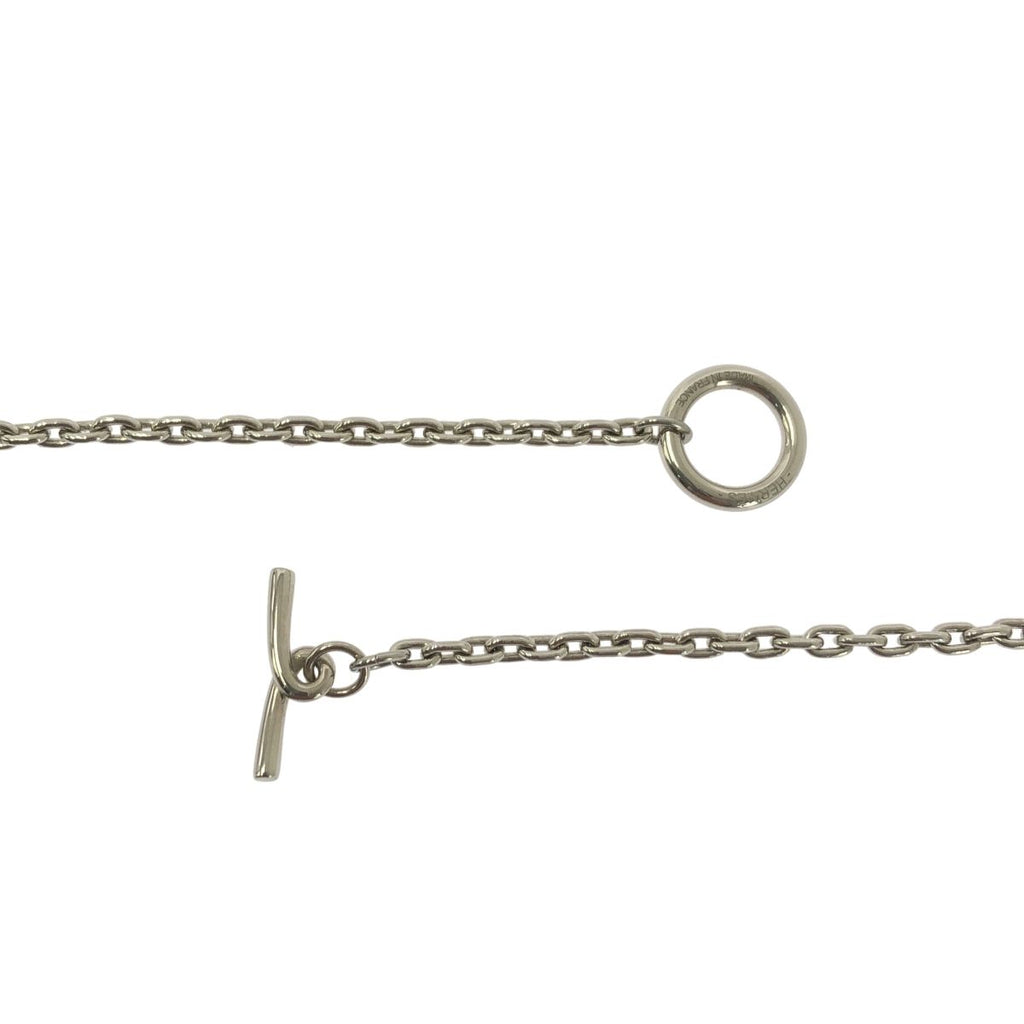 Hermes Chaine D'ancre Vulcanium Necklace Dark Brown Silver — view 5