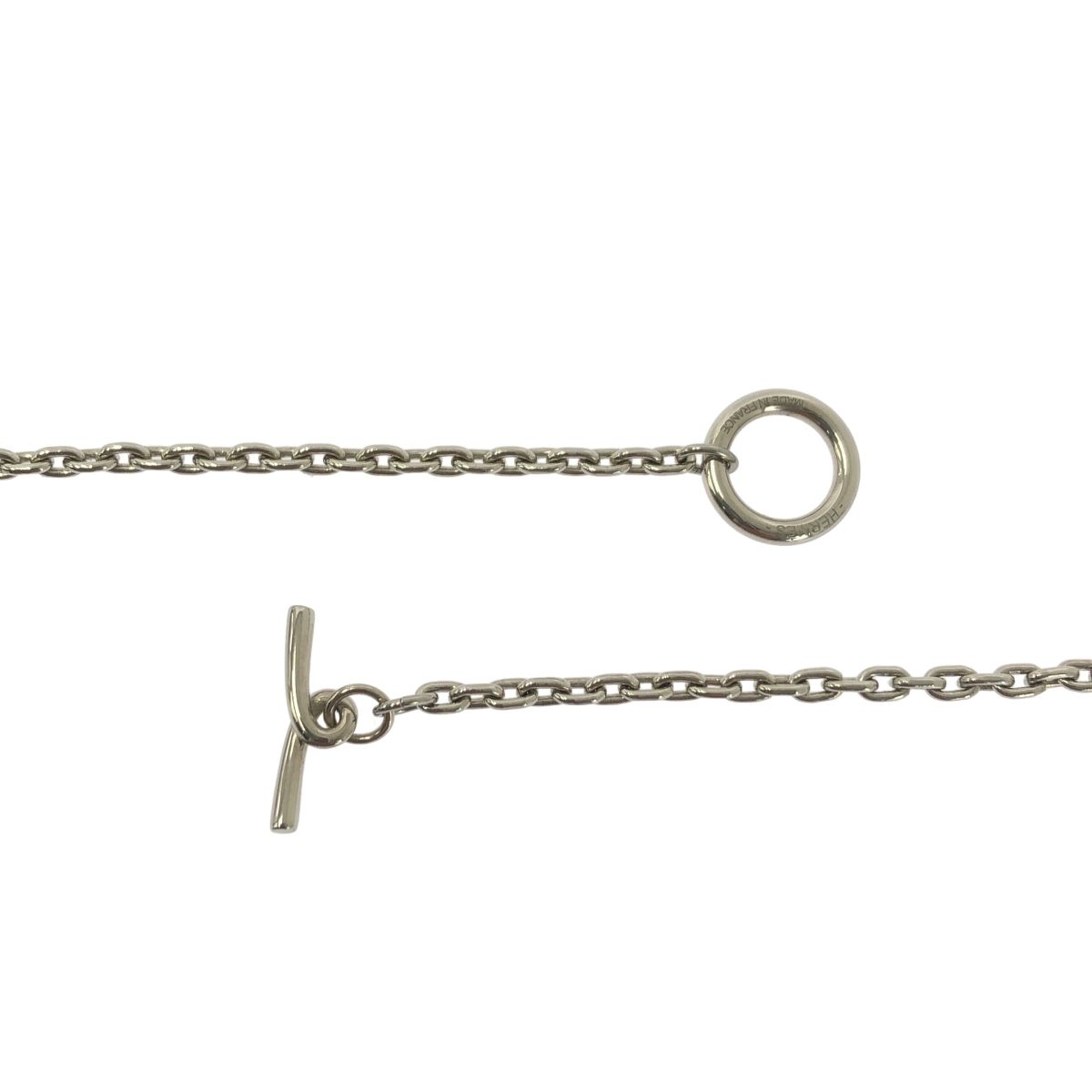 Hermes Chaine D'ancre Vulcanium Necklace Dark Brown Silver — view 5