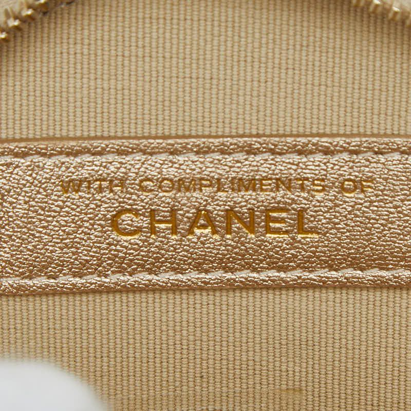 Chanel CC Logo Quilted Coin Case Airpods Earrings Gold — view 7