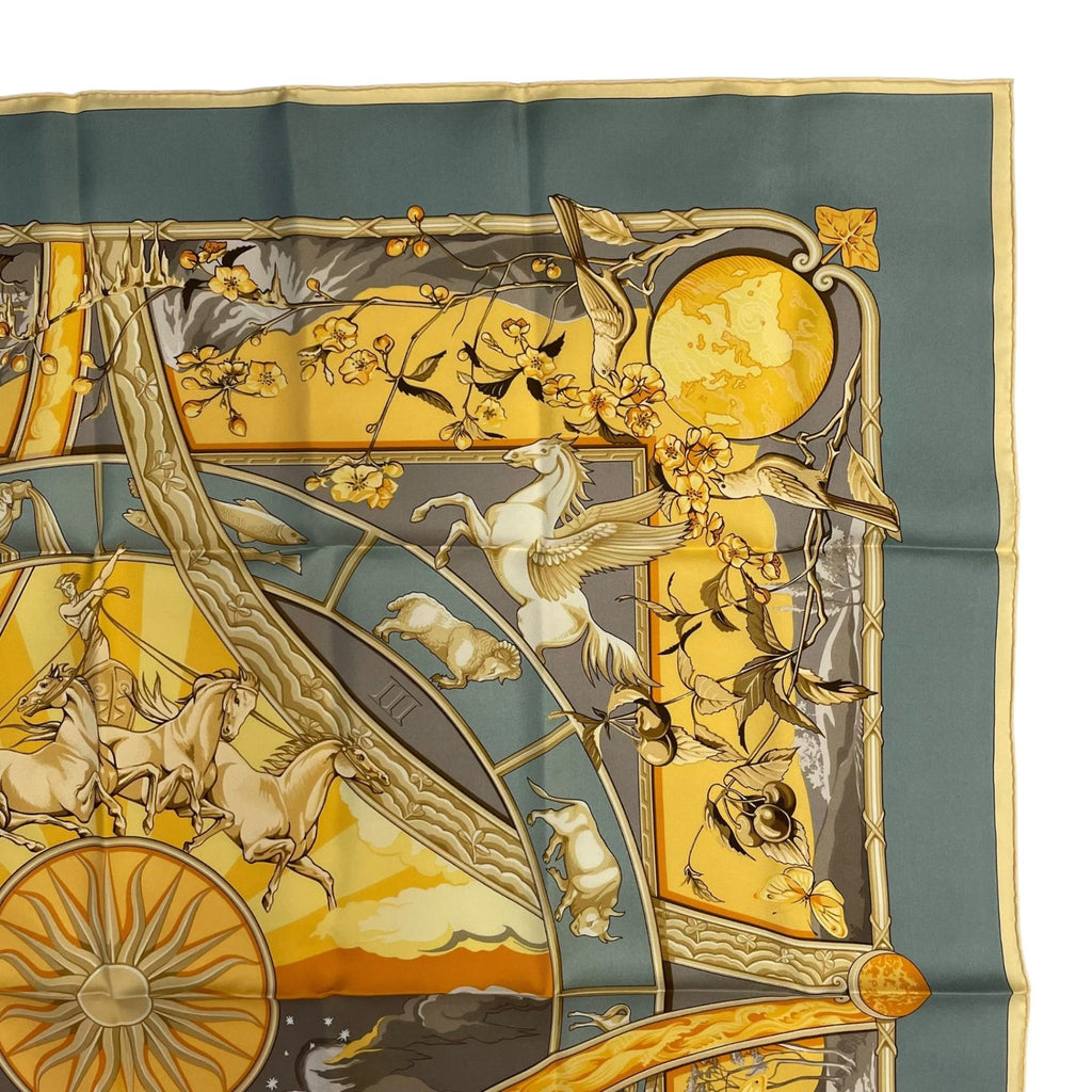 Hermes Carre 90 Scarf 100% Silk Rythmes du Monde Rhythms of the World Multicolor — view 4