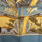 Hermes Carre 90 Scarf 100% Silk Rythmes du Monde Rhythms of the World Multicolor — view 7