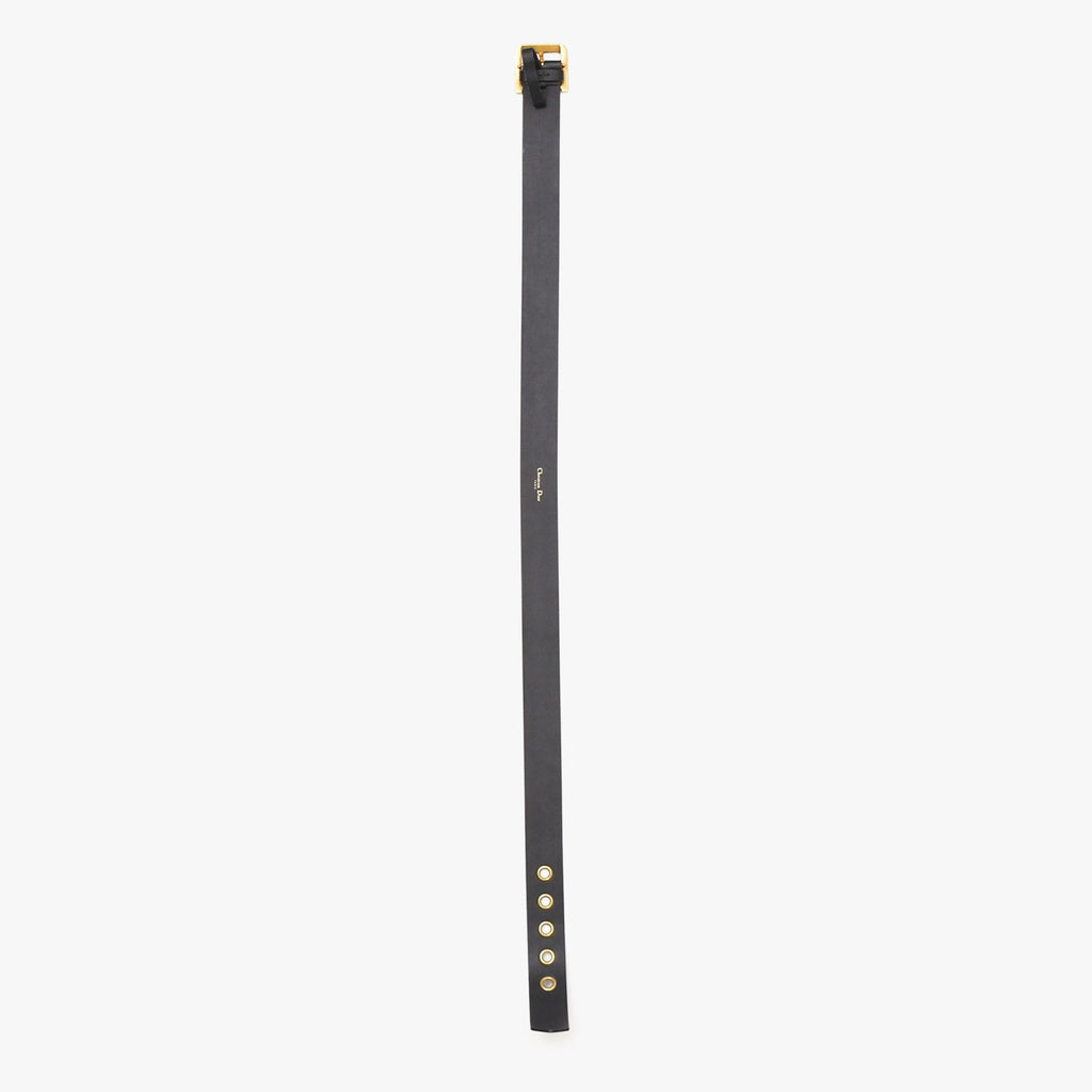 Dior Quake D Buckle Belt Black Leather Gold — view 8