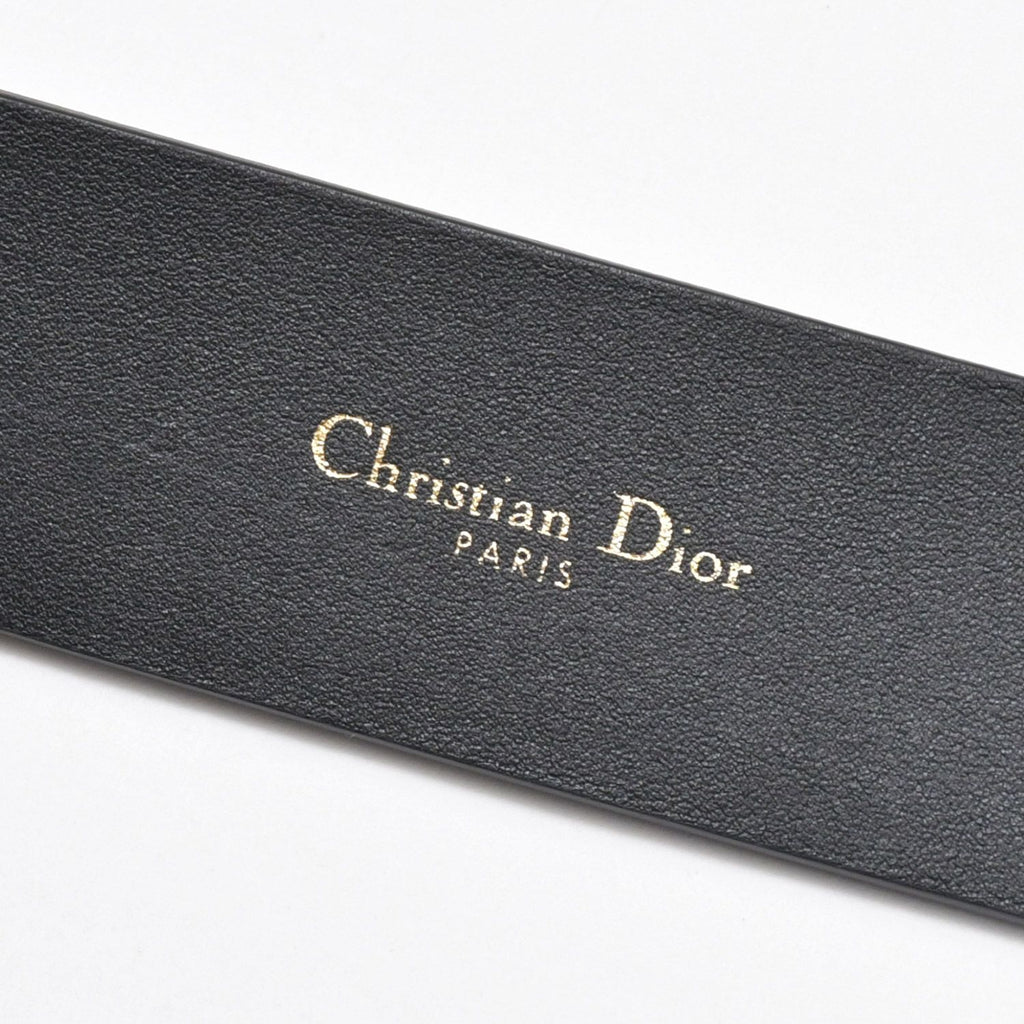 Dior Quake D Buckle Belt Black Leather Gold — view 3