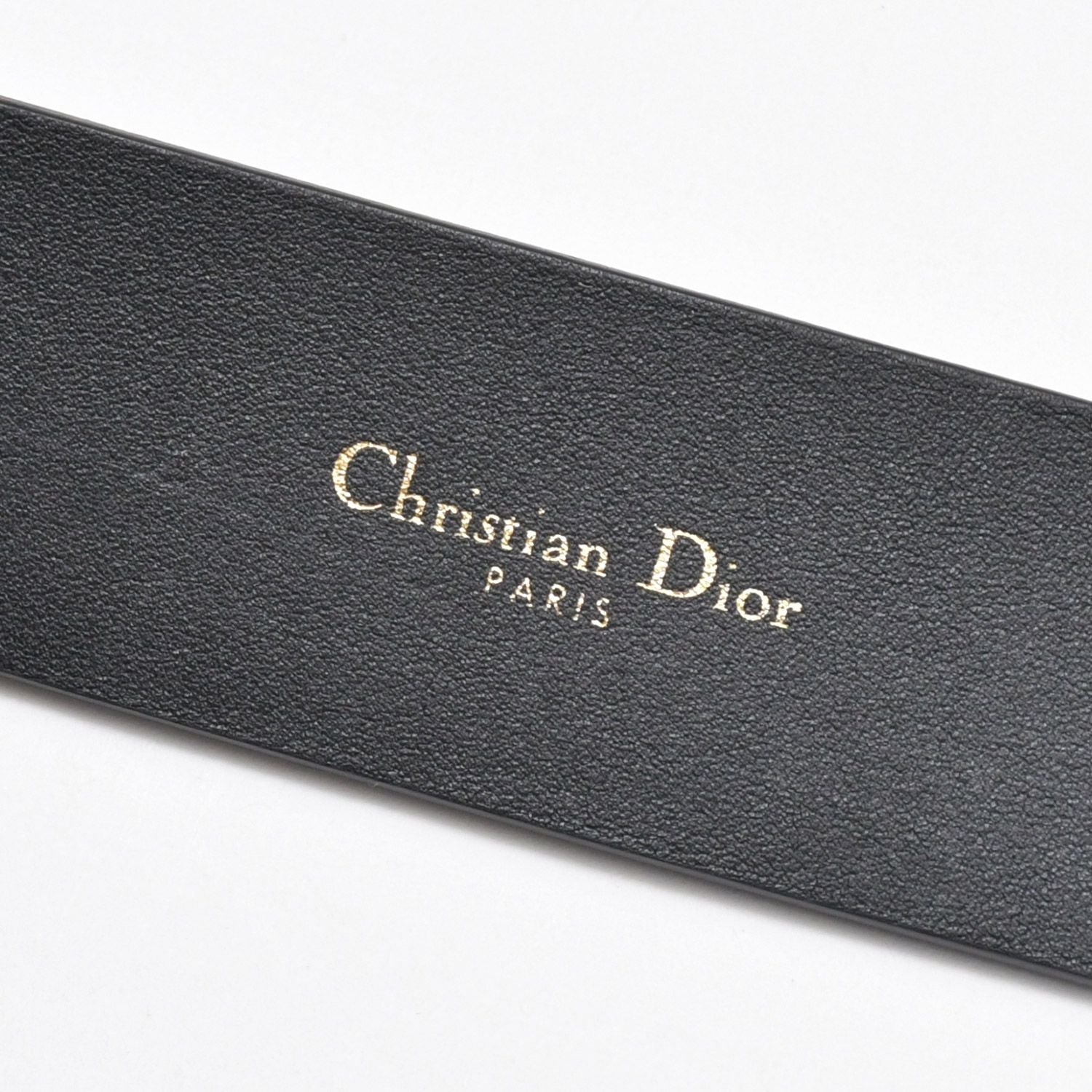 Dior Quake D Buckle Belt Black Leather Gold — view 3