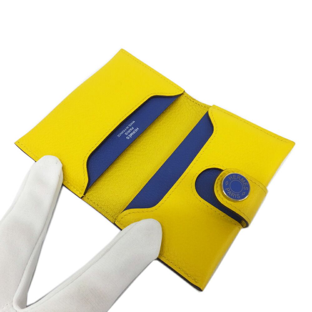 Hermes Card Case Rms Yellow Blue Manufactured Around — view 5