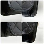 Chanel Quilted Chain Shoulder Bag Lambskin Black — view 7