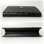 Chanel Quilted Chain Shoulder Bag Lambskin Black — view 6