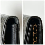 Chanel Quilted Chain Shoulder Bag Lambskin Black — view 8