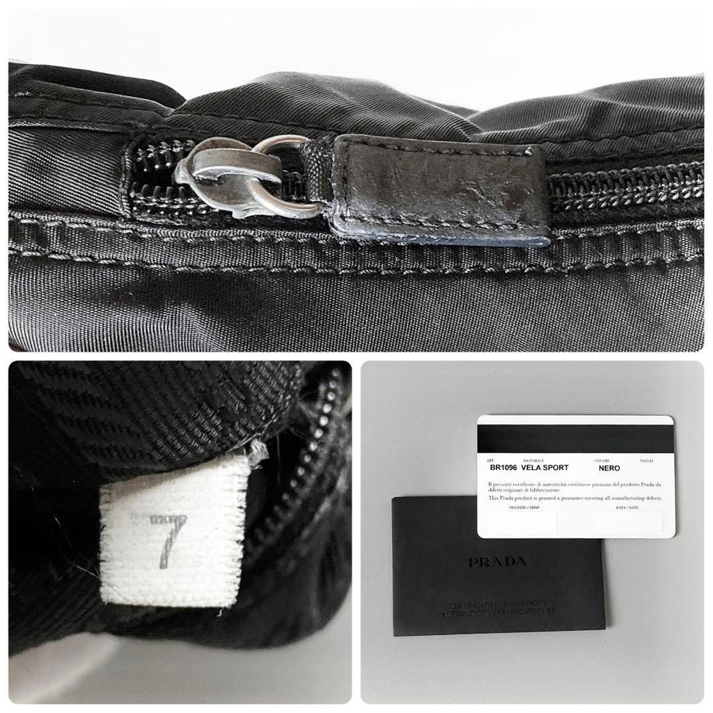 Prada Nylon Shoulder Bag Triangle Logo Black — view 9