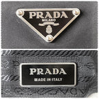 Prada Nylon Shoulder Bag Triangle Logo Black — view 8