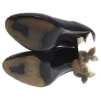 Louis Vuitton Silhouette Line Monogram Embroidery Heel Ankle Boots Shoes Black — view 5
