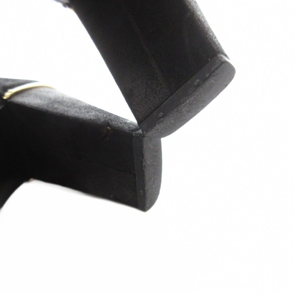 Louis Vuitton Mule High Heel Sandals Leather Square Toe 38 Black — view 8