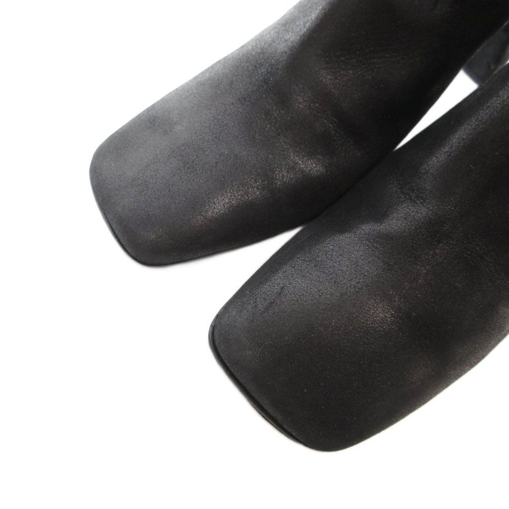 Louis Vuitton Mule High Heel Sandals Leather Square Toe 38 Black — view 4
