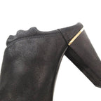 Louis Vuitton Mule High Heel Sandals Leather Square Toe 38 Black — view 9