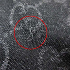 Gucci GG Pattern Wool Silk Large Shawl Gray Black — view 3