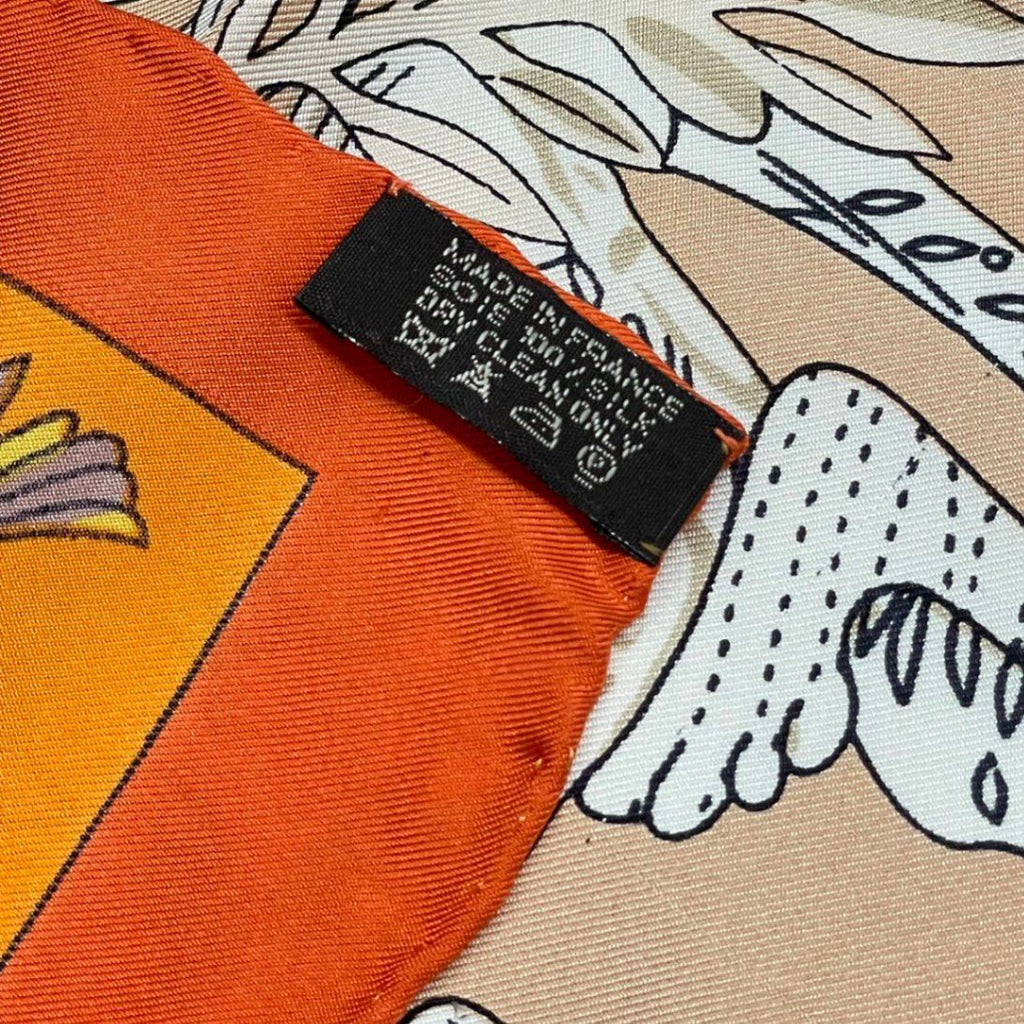 Hermes Scarf Silk Carre 140 les Legendes de L'arbre Tree Legend Orange Box — view 7