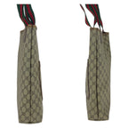 Gucci Vintage Sherry Line Beige Brown GG Supreme Canvas Leather Tote — view 7